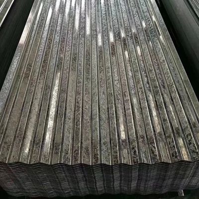 0.13-0.5mm Gi Hoja de techo corrugado, 60-95HRB Hoja de metal galvanizado corrugado