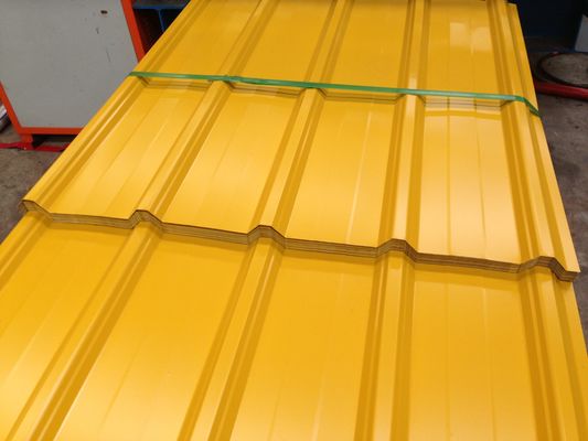 Hojas de techo de acero corrugado pre-pintadas.