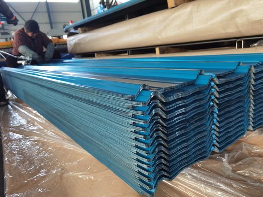 Alta dureza 60-95HRB Hoja de acero corrugado Superficie 20-275 g/m2 Revestimiento de zinc